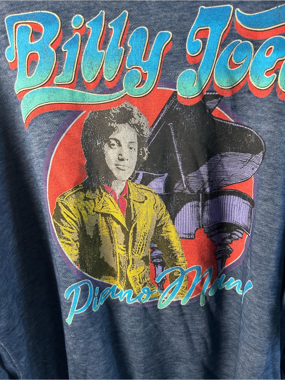 Recycled Karma Blue Billy Joel Graphic Crewneck